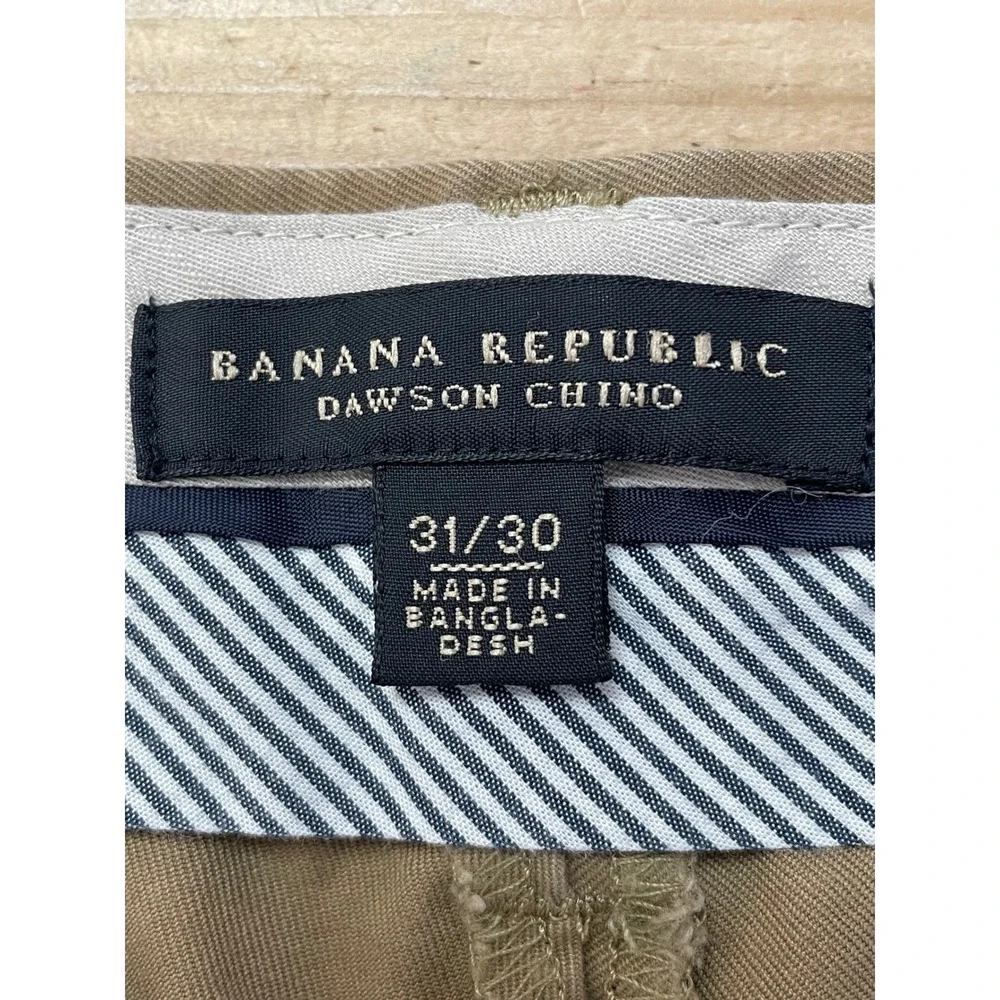Banana‎ Republic Dawson Chino Mens 31x30 Khaki Tan 100% Cotton Twill Pants